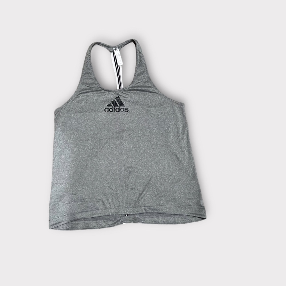 adidas Heather Gray T Back Workout‎ Tank Small